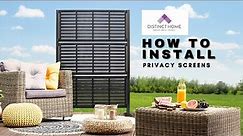 Distinct Home Privacy Screen - Installation with Post and Panels
