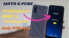 Moto G Pure Frp Bypass Final Update Android 12 | Easy Trick