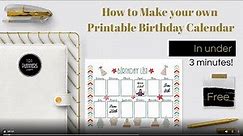 How to make your own birthday calendar