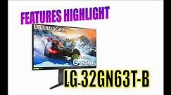LG 32GN63T-B 32'' Ultragear QHD 165Hz HDR10 Monitor