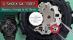 How To Change Battery with AC Reset a CASIO G-Shock GA-100CF Watch | SolimBD | DIY