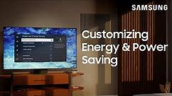 Customize the power and energy saving settings on your Samsung TV | Samsung US