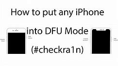 How To Put Any iPhone Into DFU Mode