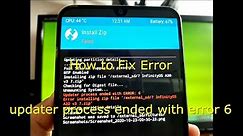 How to Fix TWRP updater process ended with error 6