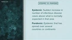 The difference between epidemic and pandemic