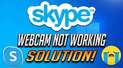 Skype Webcam Not Working In Windows 10 | Skype Web Cam FIX