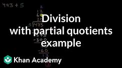 Division with partial quotients example