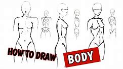 How to draw a body step by step | basic anatomy