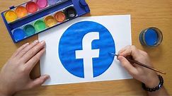How to draw the facebook logo - facebook app icon