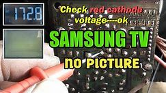How to solve samsung crt tv no picture.