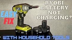 Ryobi Battery Not Charging? Easy repair with household tools.