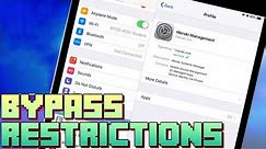 How to BYPASS MDM & RESTRICTIONS on iPad & iPhone NO Jailbreak (Full Tutorial)