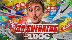 20 PAIRES de SNEAKERS à MOINS de 100€ !