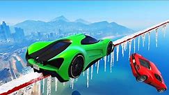GRIND The Mile High TIGHTROPE To FINISH FIRST! (GTA 5 Funny Moments)