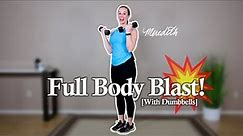 Senior Fitness | 12 Minute "Full Body Blast" Workout Using Dumbbells | Intermediate Level