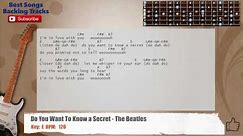 🎸 Do You Want To Know a Secret - The Beatles Guitar Backing Track with chords and lyrics