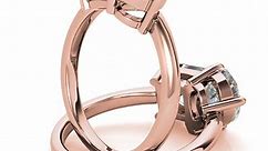 Solid Rose Gold Handmade Engagement Rings