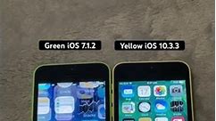iPhone 5C 16GB Yellow iOS 10.3.3 & Green iOS 7.1.2.