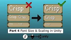 Custom Pixel Art Font for Unity - Font Size & Scaling (Unity) [Part 4/4]