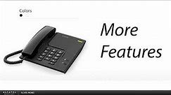 Alcatel T26 Corded Landline Phone With Wall Mountable & Visual Call Indicator