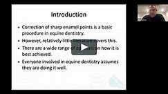 Webinar HDE - Sharp Point Treatment in the Caudal Oral Cavity - Dr. Rob Pascoe