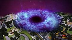 Black Hole VS Minecraft CITY.. (black hole mod)