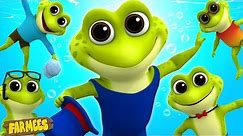Five Little Speckled Frogs | Cartoon Videos | Nursery Songs by Farmees