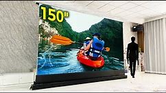 150 Inch Electric Floor Rising ALR Rollable Projector Screen From SCREENPRO