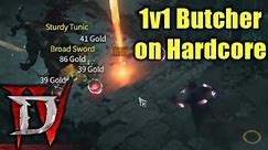 Epic 1v1 Butcher Fight on Hardcore Rogue - Diablo 4 Beta