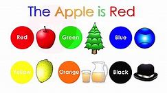 The Apple is Red (Full) Teach Colors, Learn Colours, Baby Toddler Preshcool Kids Songs