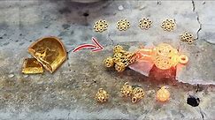 24k gold pendant | handmade jewelry making process