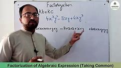 How we take common from algebraic expression II Factorization of algebraic expression II Learning Zo
