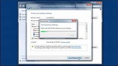 Backing up and restoring your computer with Windows 7