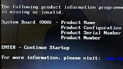 Fix Missing Serial / Product Numbers for HP COMPAQ Laptops