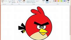 How To Draw Angry Bird in MS Paint || #Kids || Favourite || Play