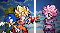 Goku and Sonic VS Goku Black | Sprite Battle