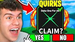 How To GET QUIRKS In Roblox Anime Fighting Simulator X!