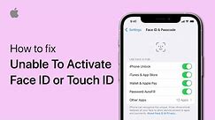 Unable To Activate Touch ID or Face ID on This iPhone Error Fix