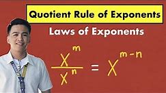 Quotient Rule of Exponents - Laws of Exponents