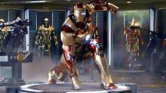 Iron Man 3 - Mark 42 Suit Up Scene - Movie CLIP HD