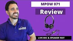MPOW 071 USB Computer Headset Review - LIVE MIC & SPEAKER TEST