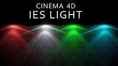 Cinema 4D IES Light Tutorial