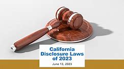California Disclosure Laws of 2023