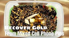 Gold Recovery From Mixed Cell Phone Pins | Gold Plated Cell Phone Pins | Gold Recovery