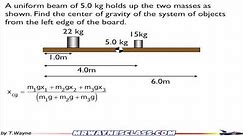 Center of mass / Center of gravity Example Calculation