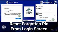 How to Reset Forgotten Windows 11 Pin or Password from Login Screen with Microsoft Account | Windows