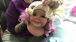 *HOW TO* put a WIG on a **REBORN DOLL**