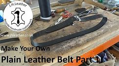 How to Make a Leather Belt Part 1 - Hand Stitched Leather Belt Project