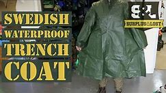 Swedish Army Surplus Waterproof Trench Coat