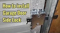 How to install Garage Door Slide Lock
